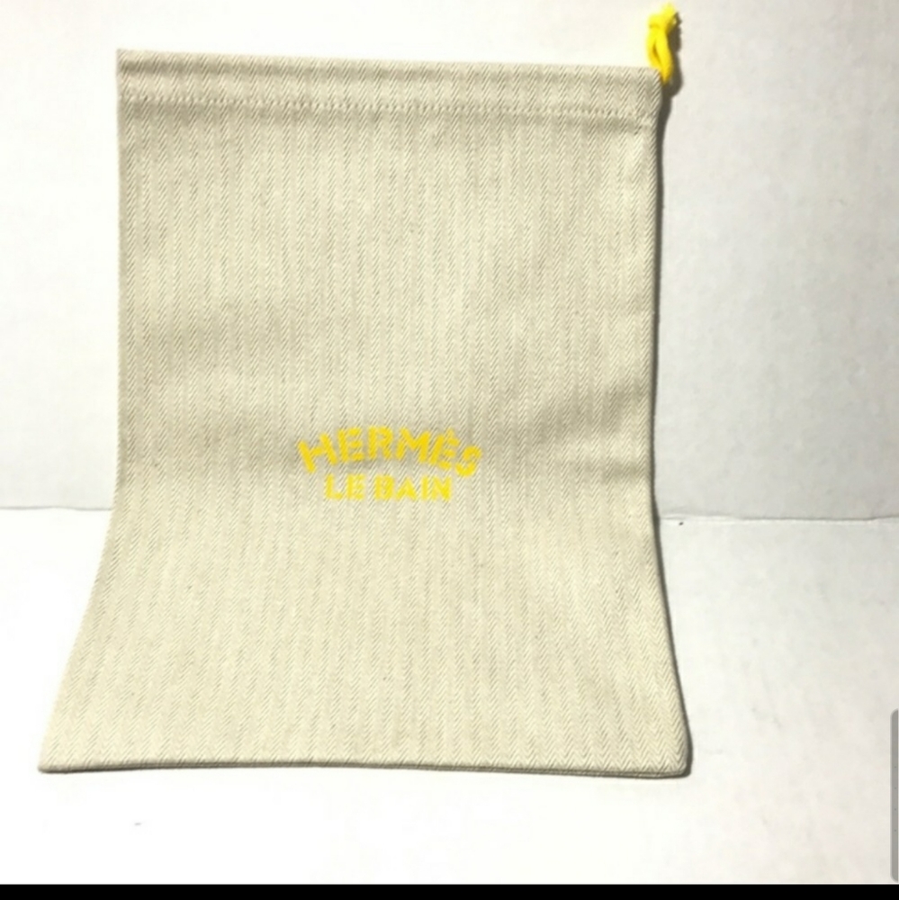 NEW💕Hermes Le Bain Dust bag chevron beige print